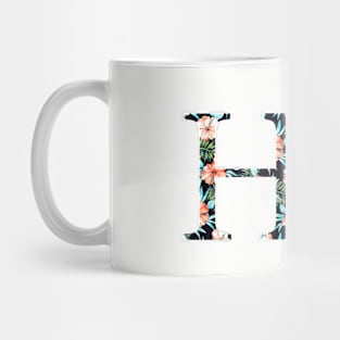 Eta Floral Greek Letter Mug